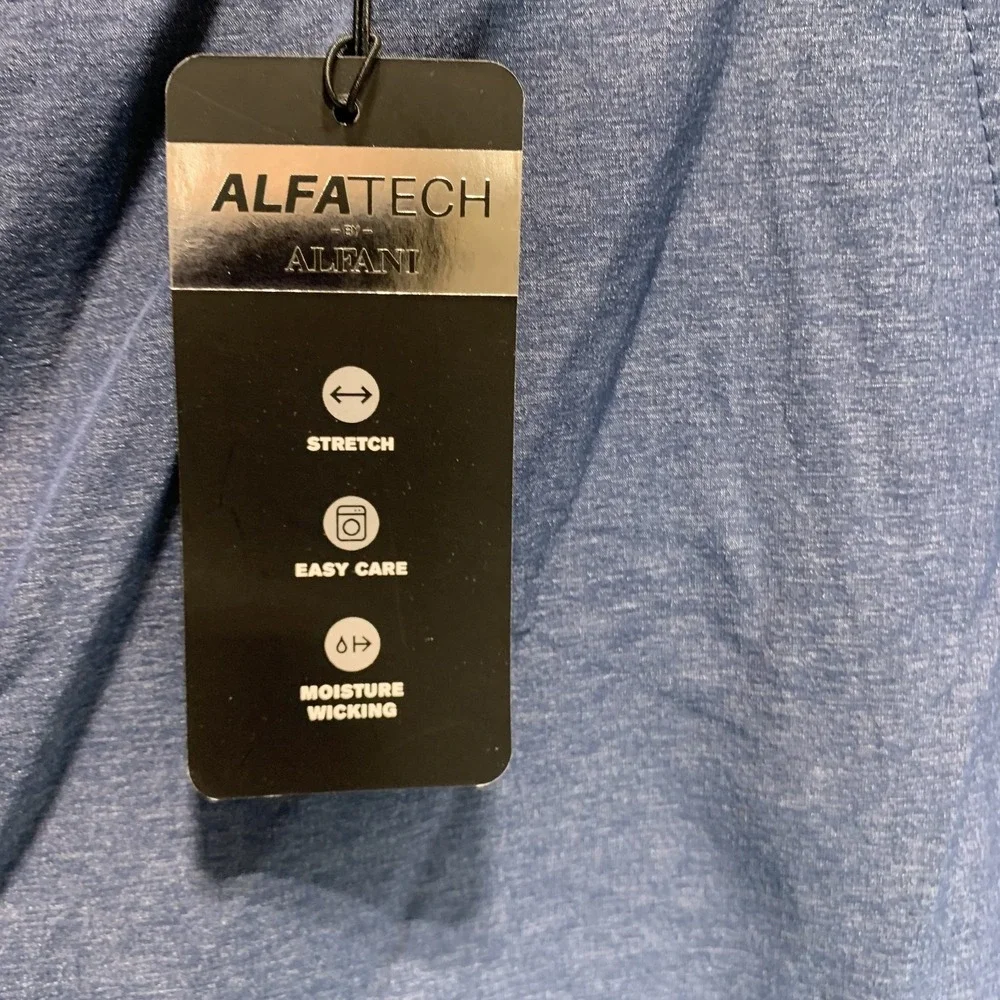 Alfani Men's Shorts Alfateck‎ 30 Stretch Flat Front Blue Performance Golf